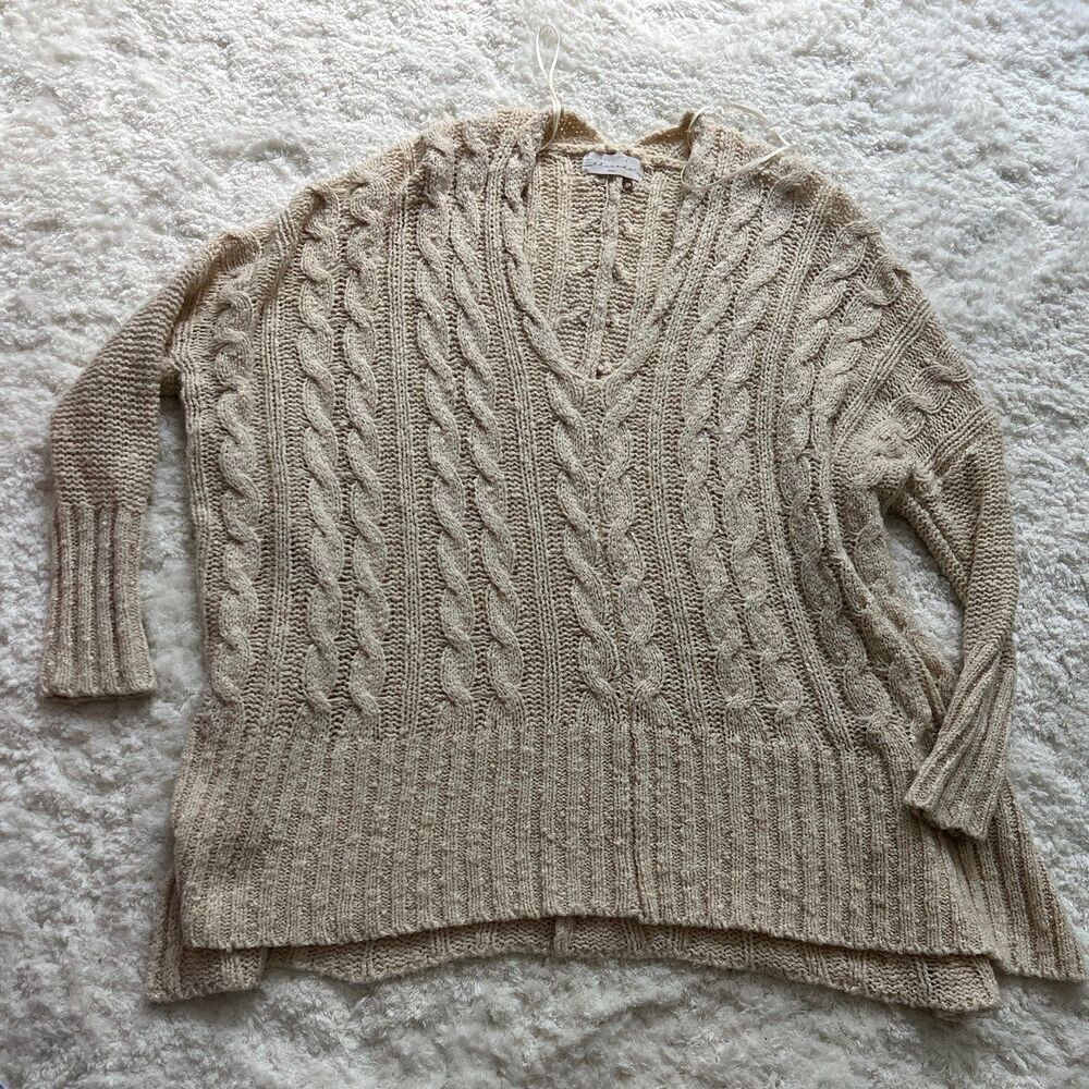 American Threads Knit V-Neck Long Sleeve Sweater S